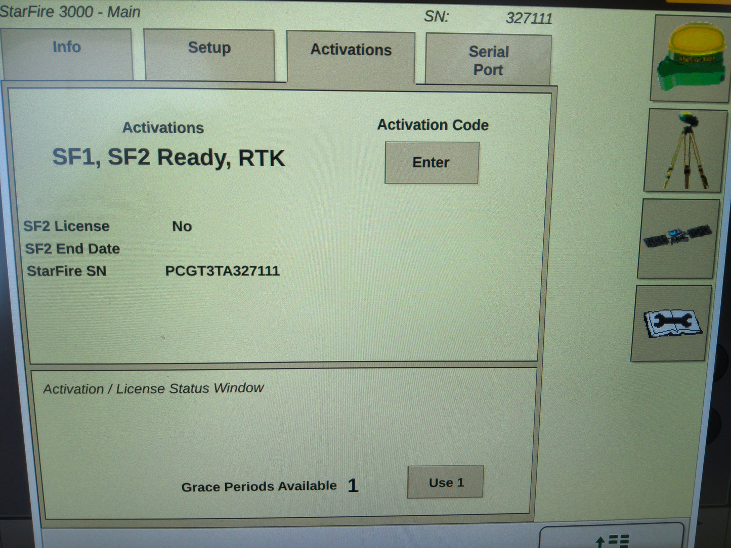 John Deere StarFire™ 3000 GPS Receiver