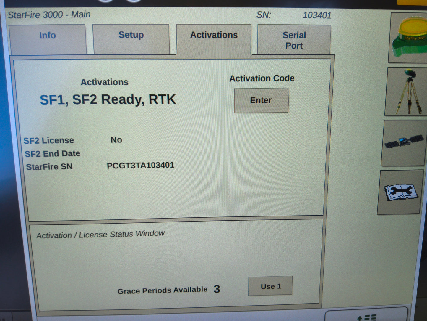 John Deere StarFire™ 3000 GPS Receiver