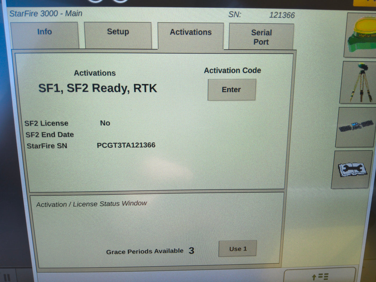 John Deere StarFire™ 3000 GPS Receiver