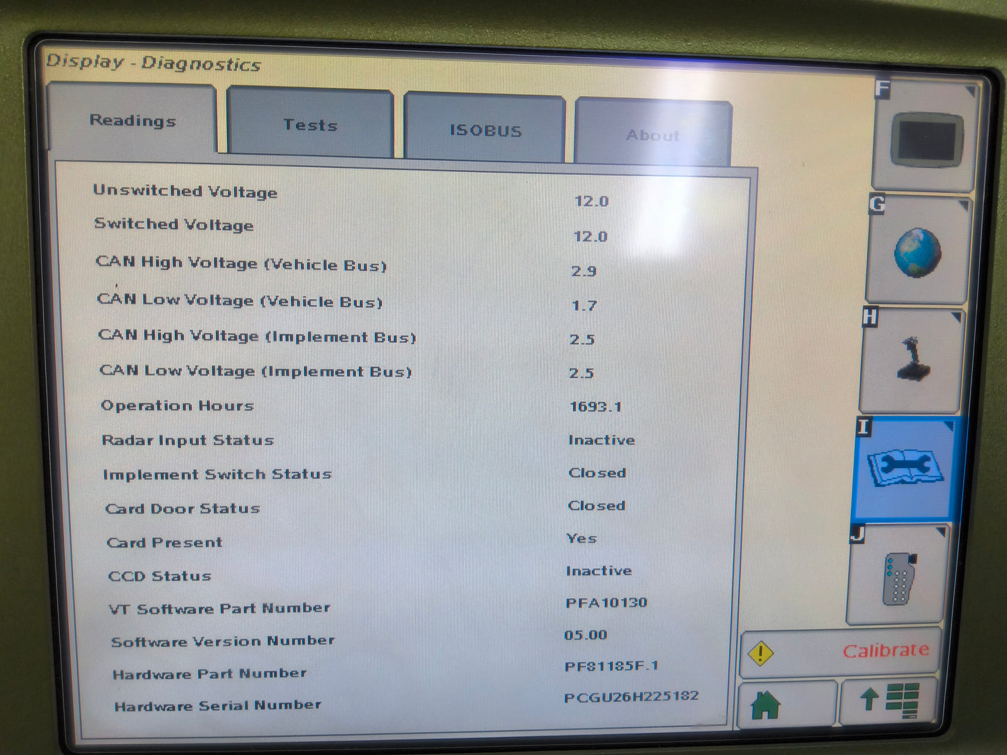 John Deere GreenStar™ GS2 2600 Display