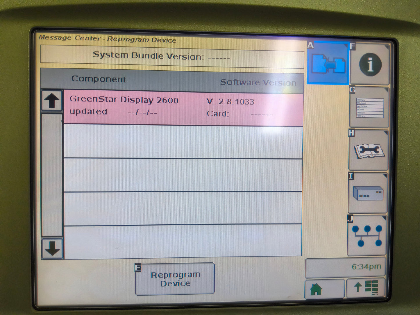 John Deere GreenStar™ GS2 2600 Display