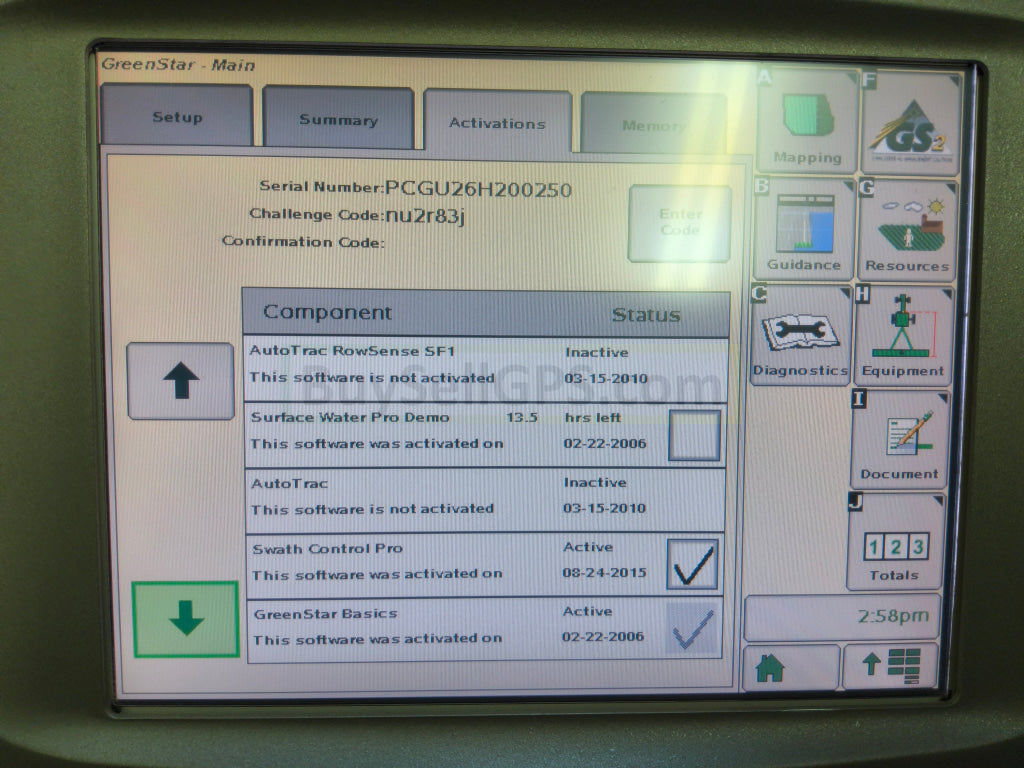John Deere GreenStar™ GS2 2600 Display Agriculture