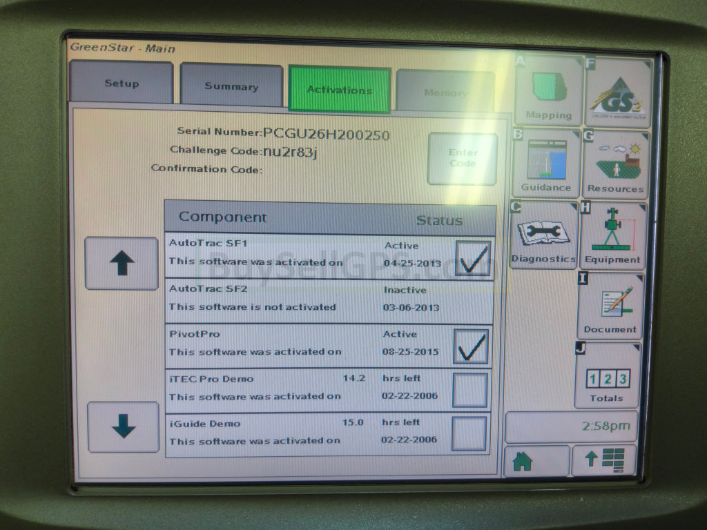 John Deere GreenStar™ GS2 2600 Display Agriculture