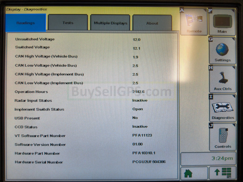 John Deere GreenStar™ GS3 2630 Display 2014 | AutoTrac SF2 (any signal level GPS) and Section Control | Very Good