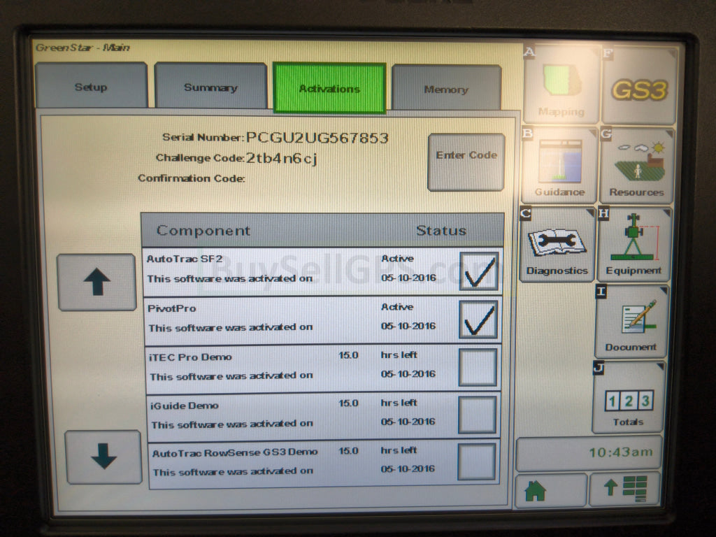John Deere GreenStar™ GS3 2630 Display Agriculture