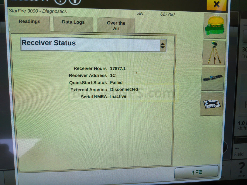 John Deere StarFire™ 3000 GPS Receiver 2013 | SF1 | Deluxe Shroud | Fair to Good Condition missing part of one decal