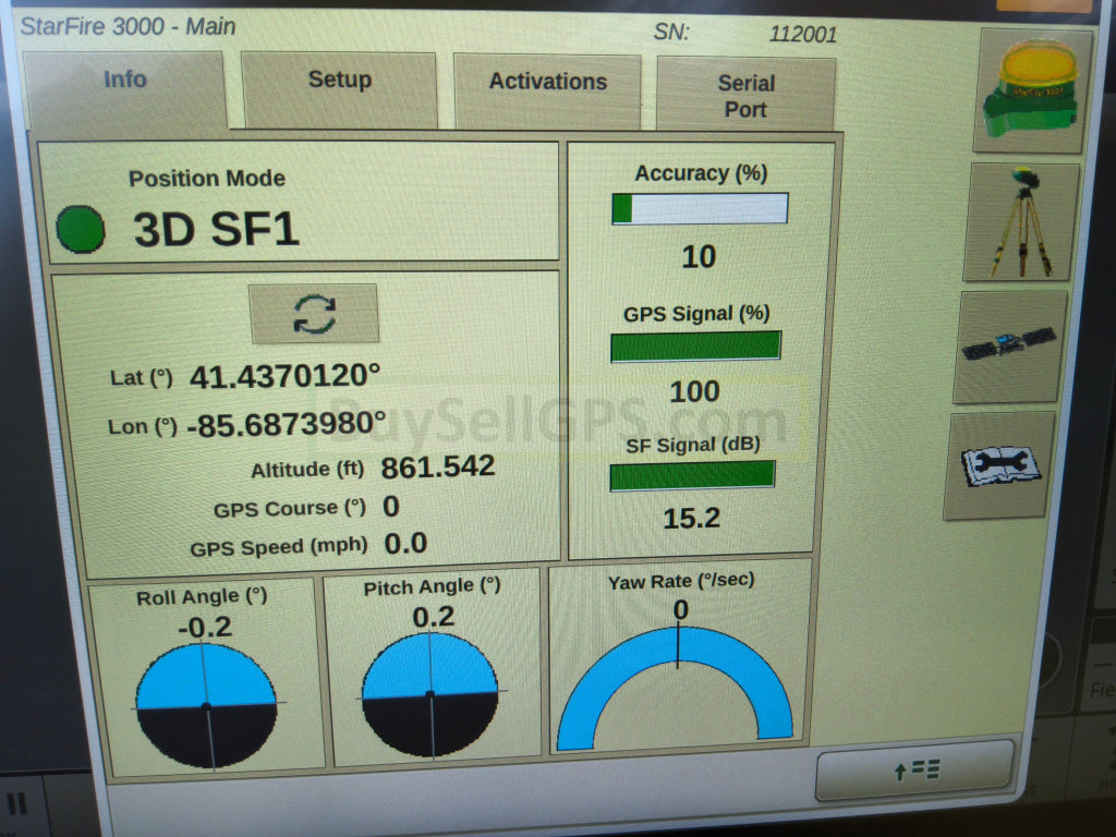 John Deere StarFire™ 3000 GPS Receiver Agriculture