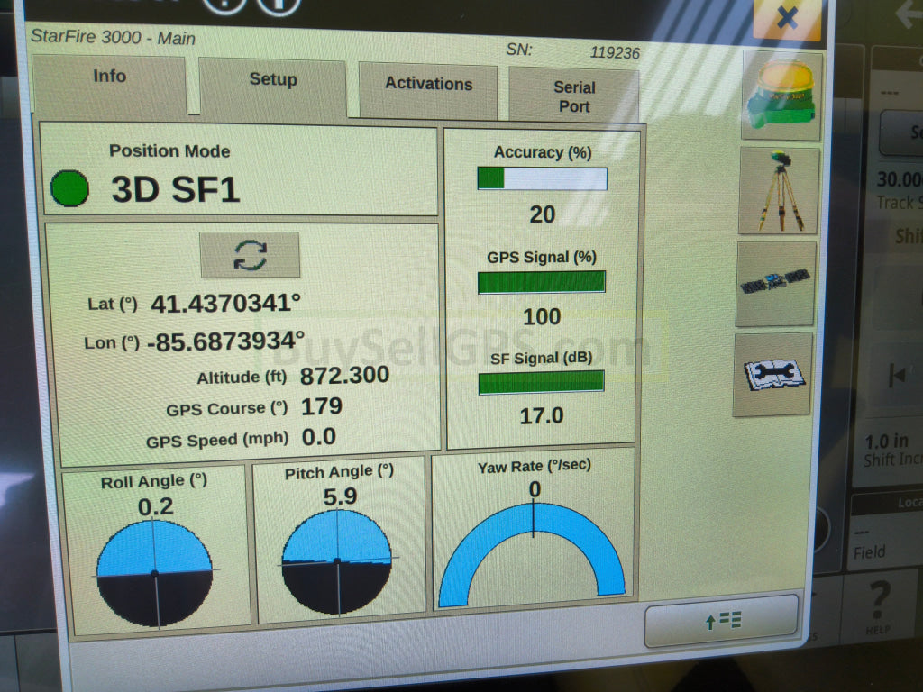 John Deere StarFire™ 3000 GPS Receiver Agriculture