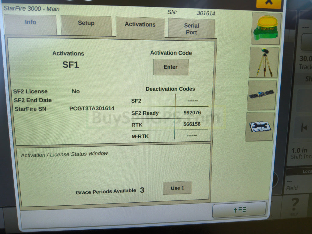 John Deere StarFire™ 3000 GPS Receiver Agriculture