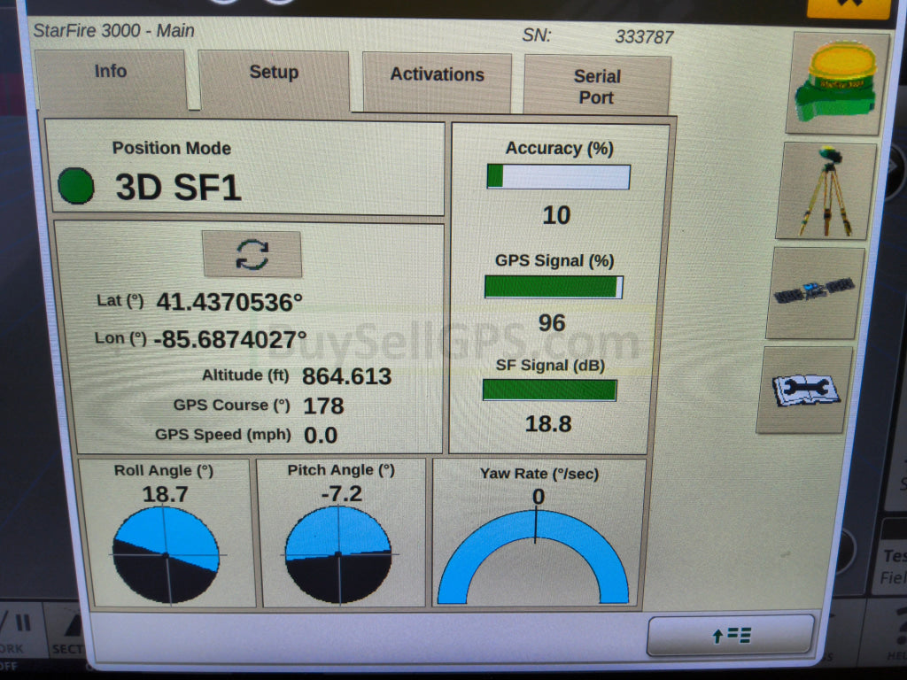 John Deere StarFire™ 3000 GPS Receiver Agriculture