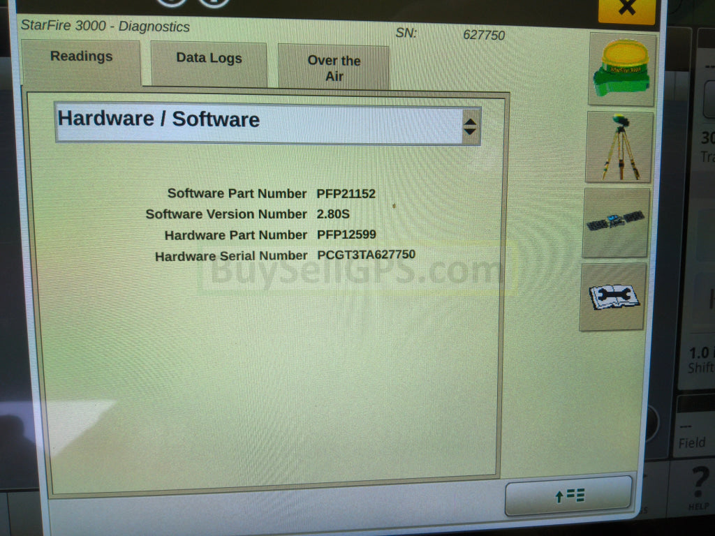 John Deere StarFire™ 3000 GPS Receiver 2013 | SF1 | Deluxe Shroud | Fair to Good Condition missing part of one decal