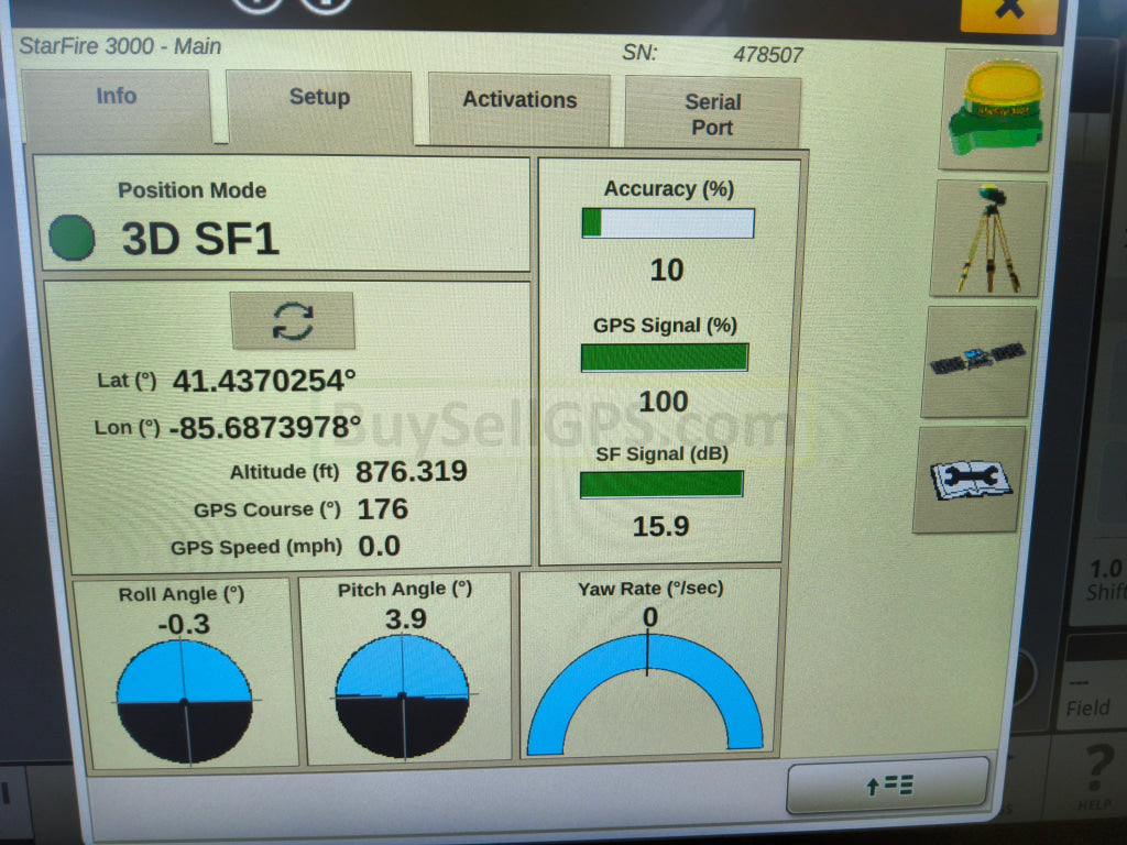 John Deere StarFire™ 3000 GPS Receiver Agriculture