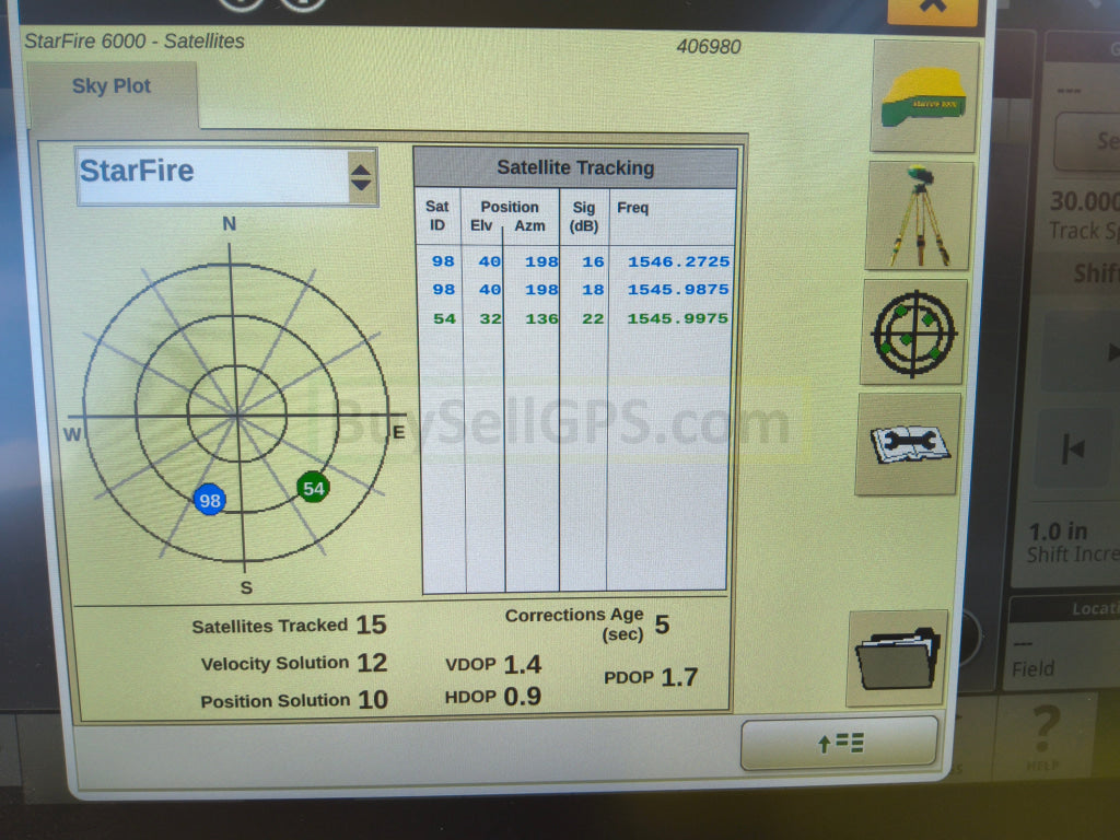 John Deere StarFire™ 6000 GPS Receiver 2016 Receiver 2011 Radio | RTK Ready with 900 Radio | Fair to Good Condition