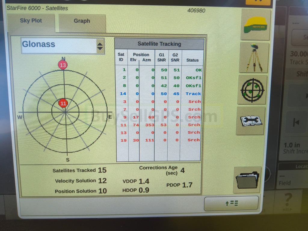 John Deere StarFire™ 6000 GPS Receiver 2016 Receiver 2011 Radio | RTK Ready with 900 Radio | Fair to Good Condition