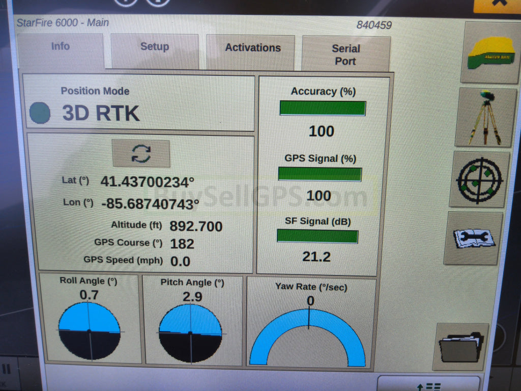 John Deere StarFire™ 6000 GPS Receiver Agriculture