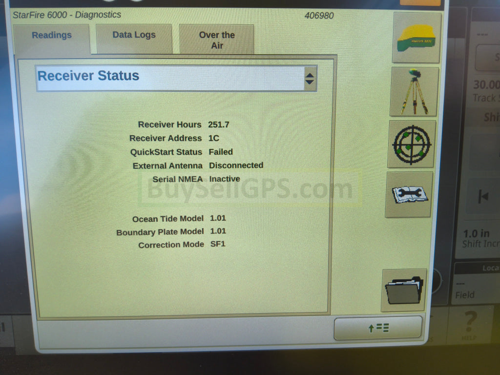 John Deere StarFire™ 6000 GPS Receiver 2016 Receiver 2011 Radio | RTK Ready with 900 Radio | Fair to Good Condition
