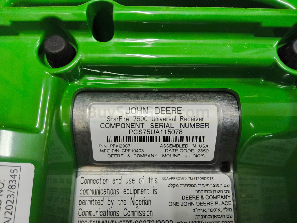 John Deere StarFire™ 7500 Universal GPS Receiver Agriculture
