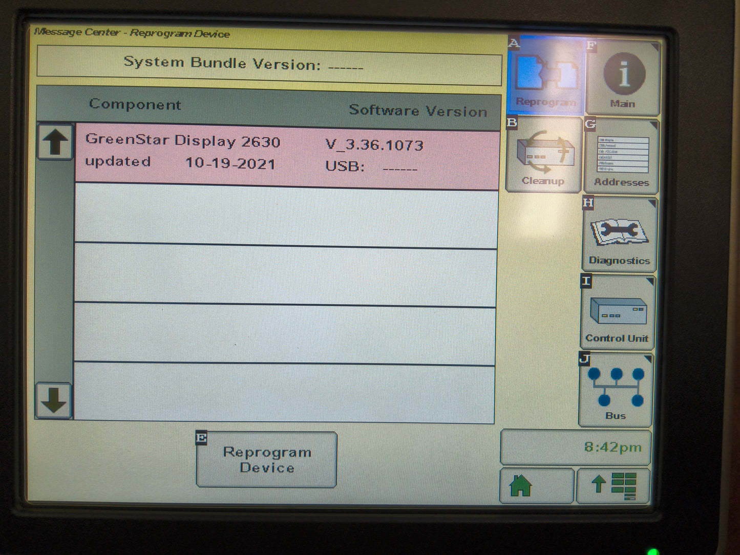 John Deere GreenStar™ GS3 2630 Display