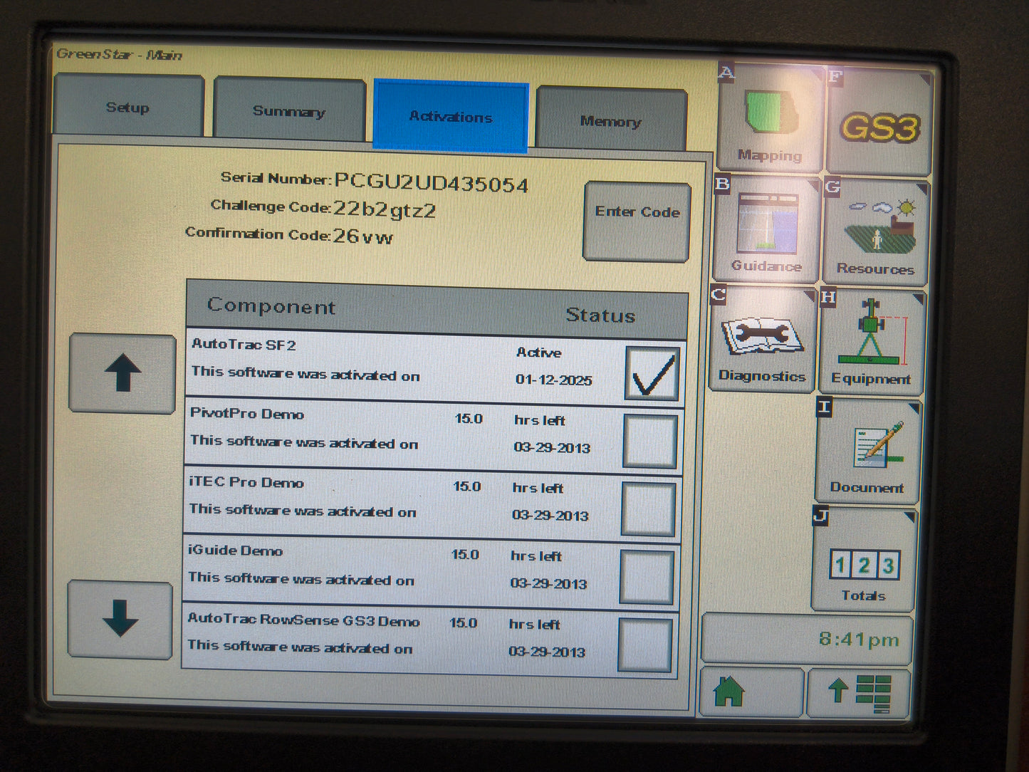 John Deere GreenStar™ GS3 2630 Display