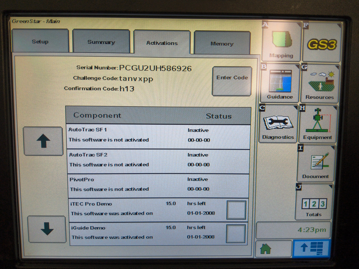 John Deere GreenStar™ GS3 2630 Display