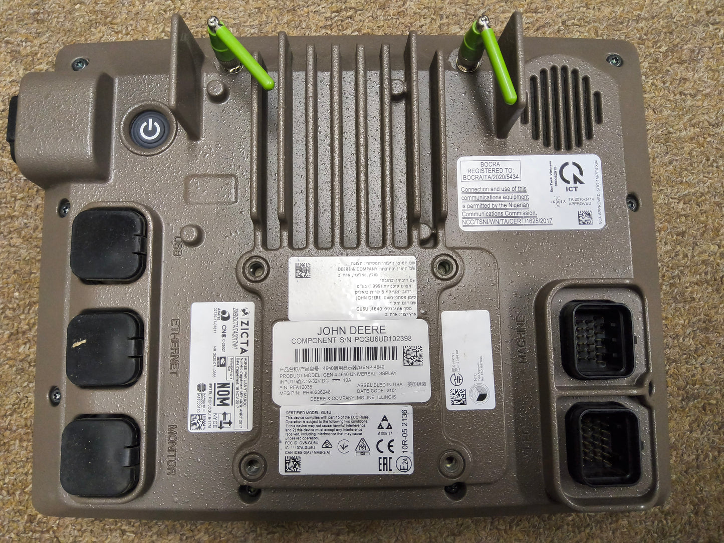 John Deere Gen 4 4640 Display