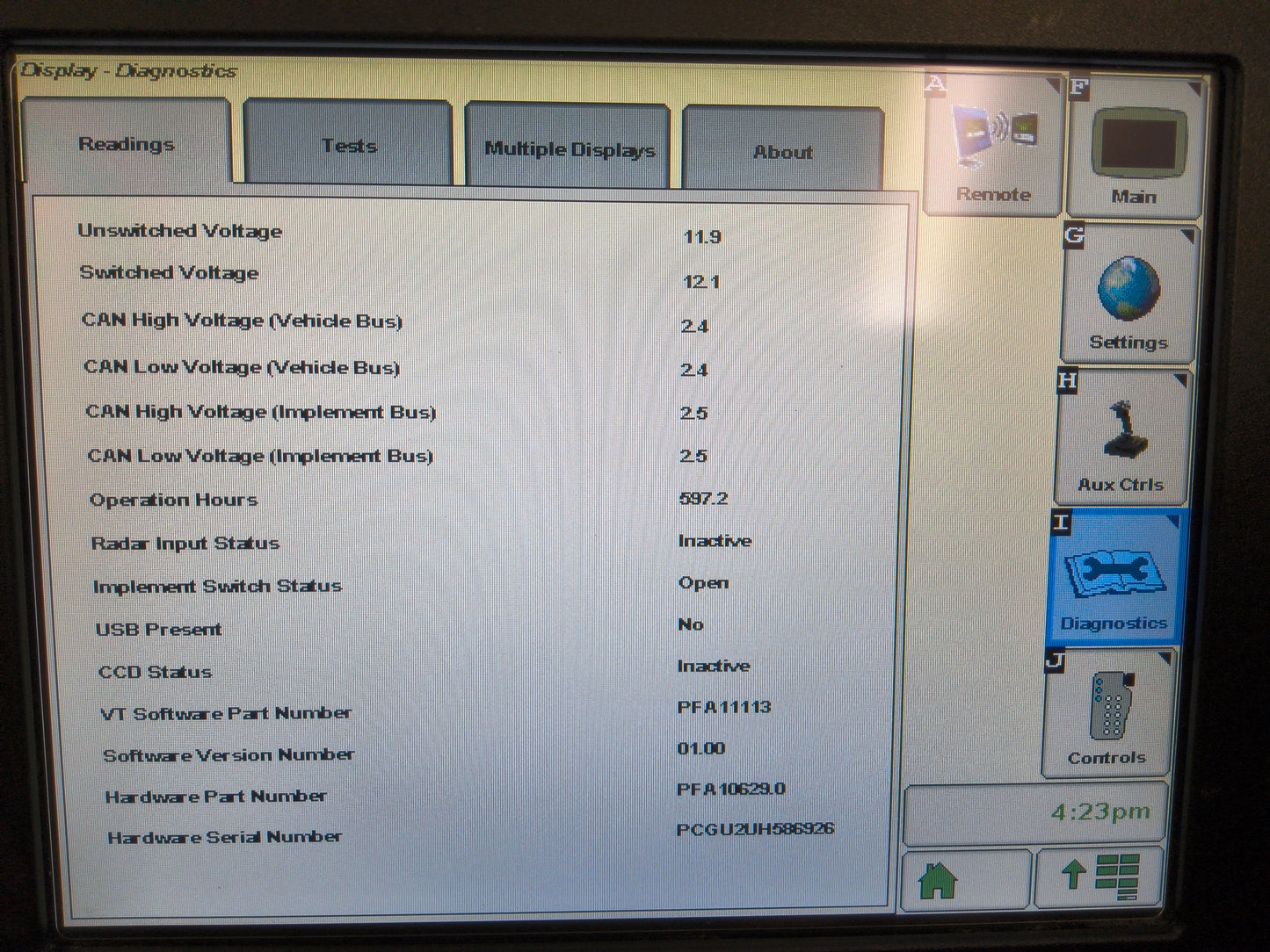 John Deere GreenStar™ GS3 2630 Display