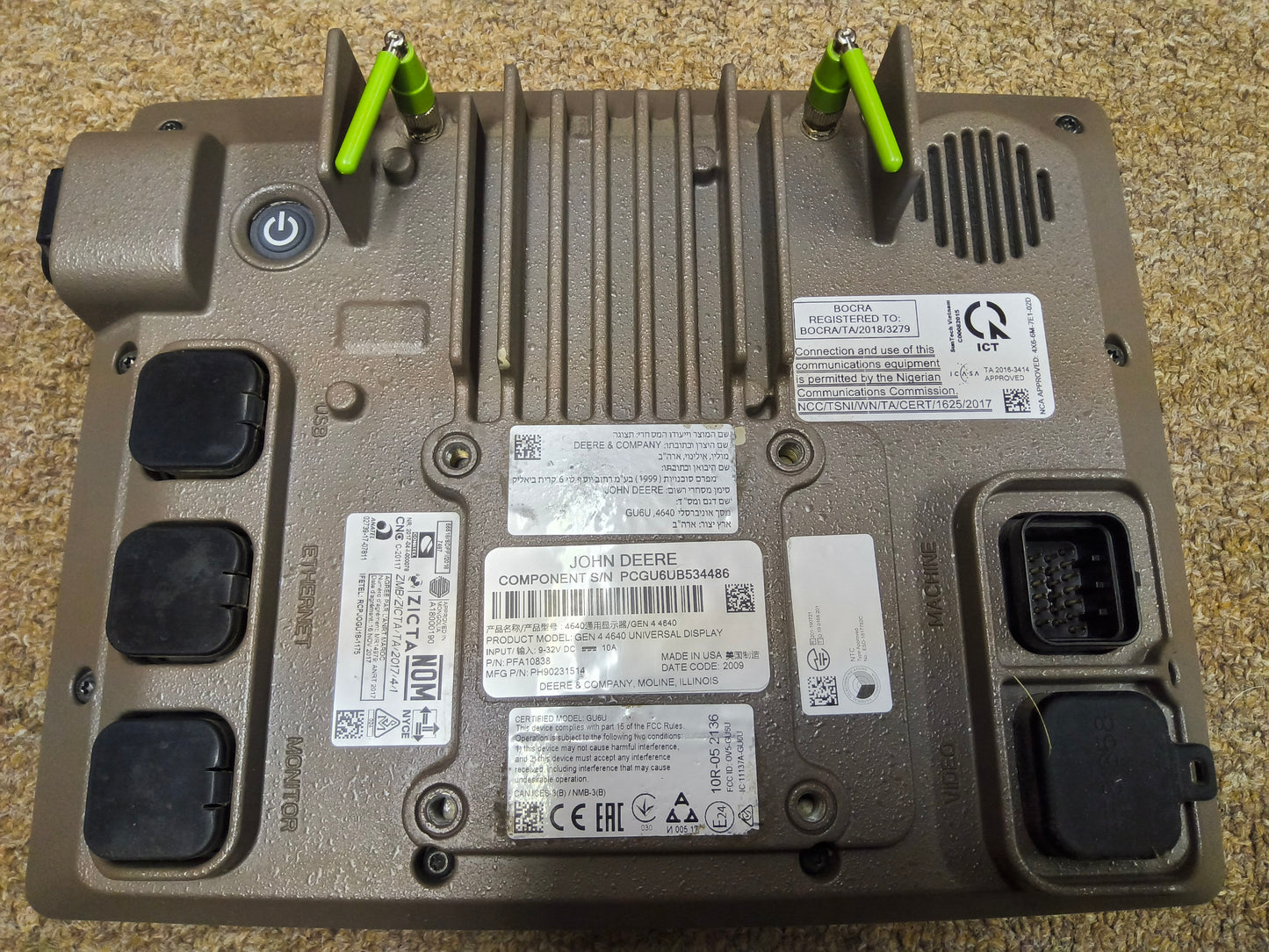 John Deere Gen 4 4640 Display