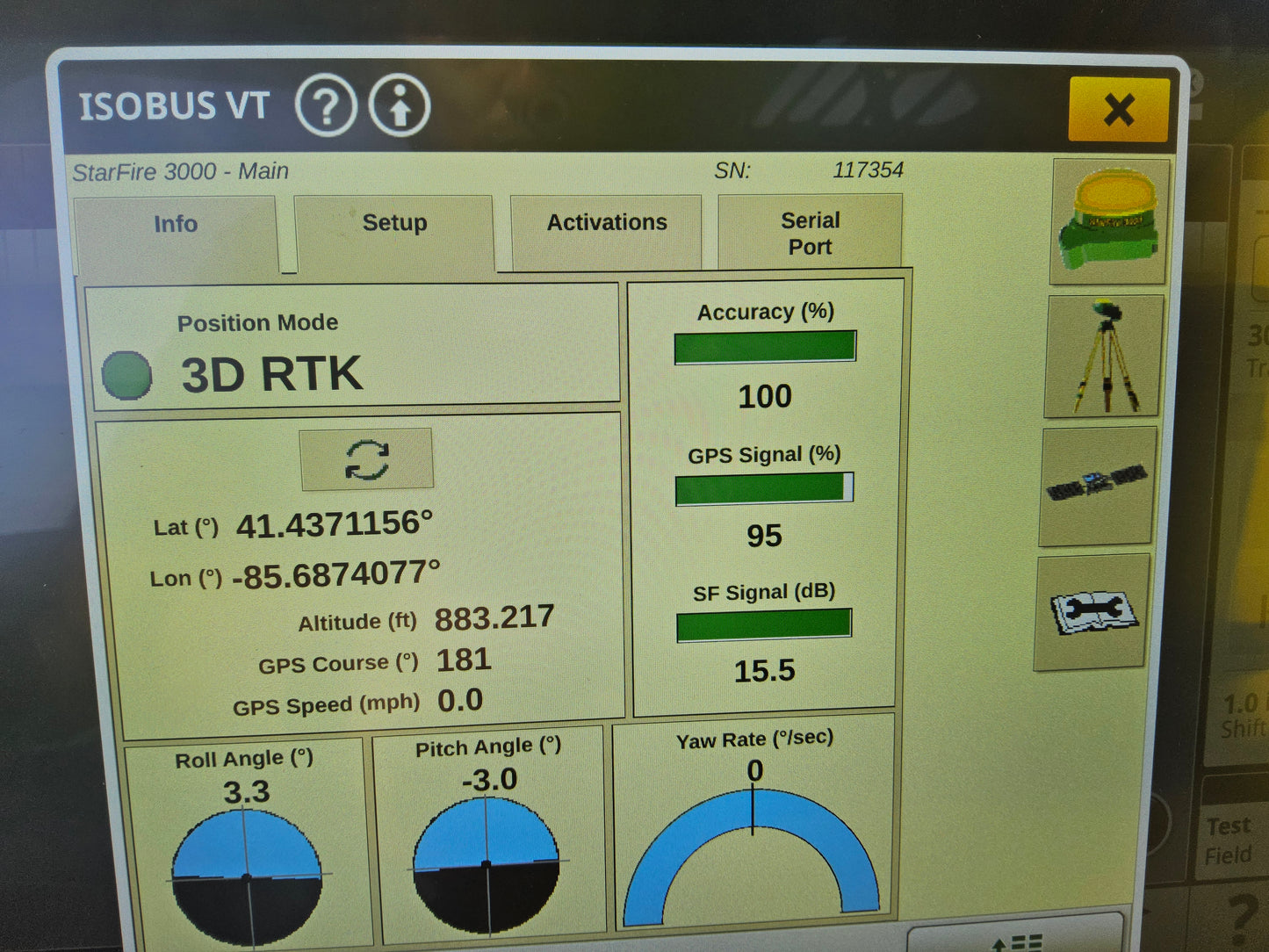 John Deere StarFire™ 3000 GPS Receiver