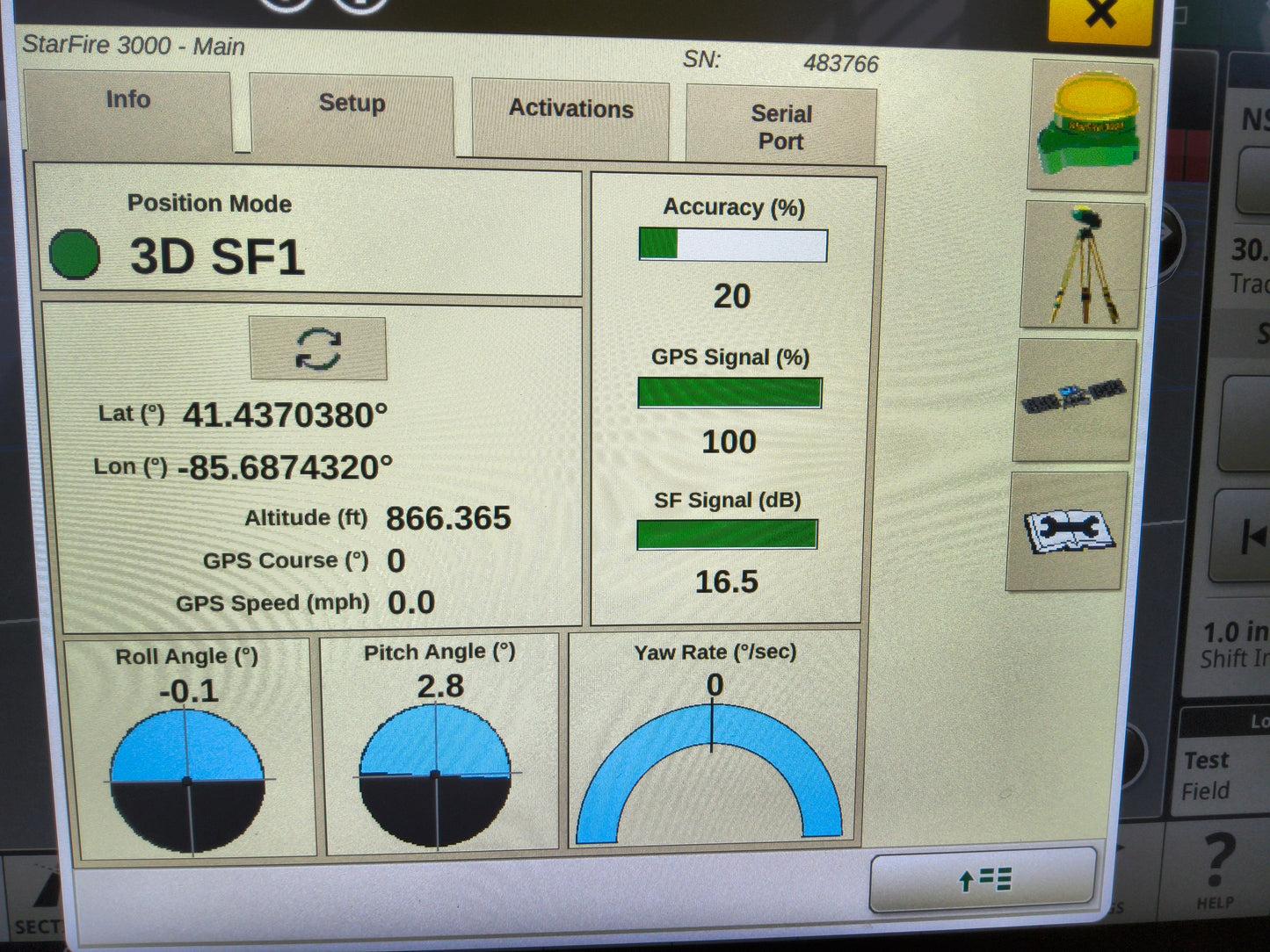 John Deere StarFire™ 3000 GPS Receiver