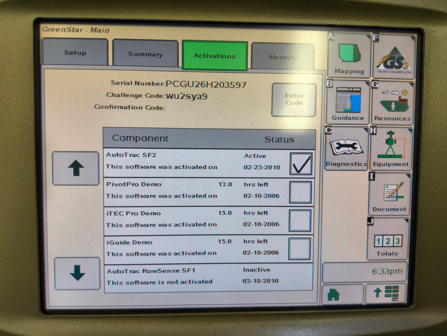 John Deere GreenStar™ GS2 2600 Display