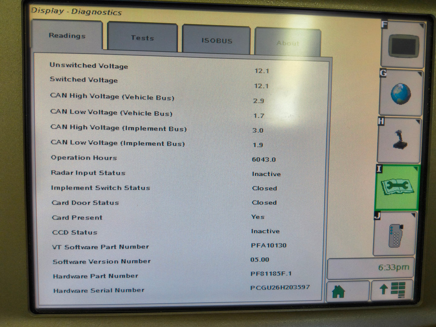 John Deere GreenStar™ GS2 2600 Display