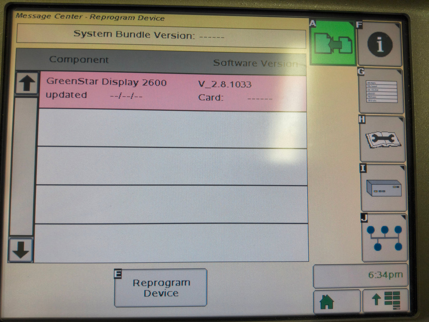 John Deere GreenStar™ GS2 2600 Display