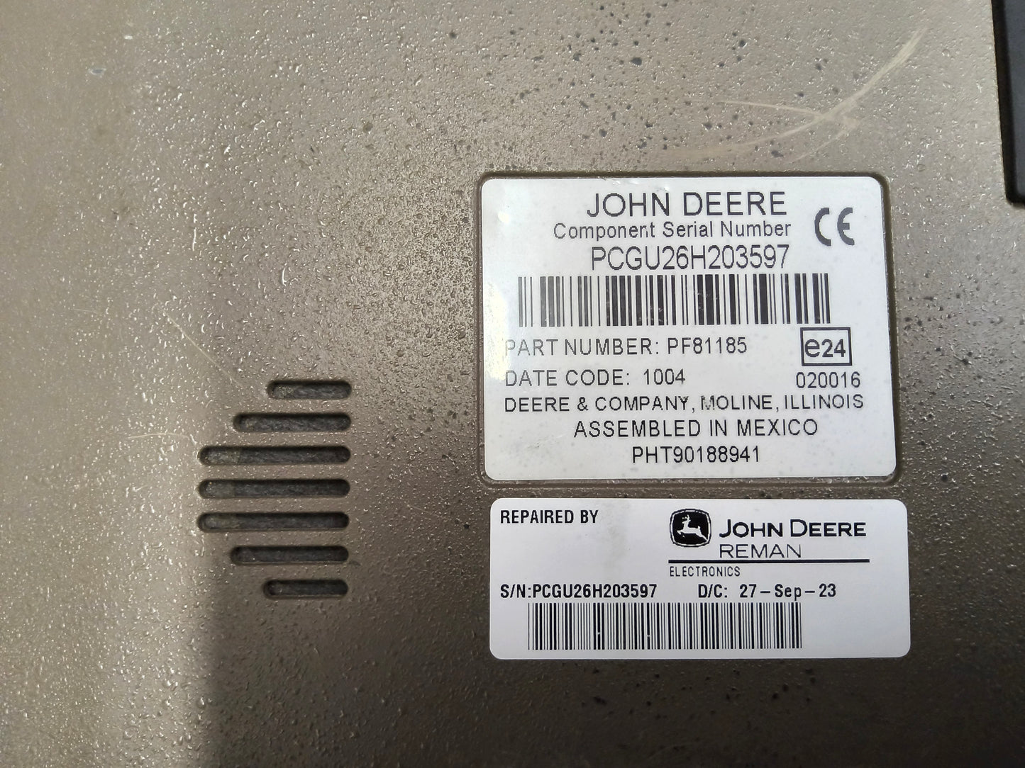 John Deere GreenStar™ GS2 2600 Display