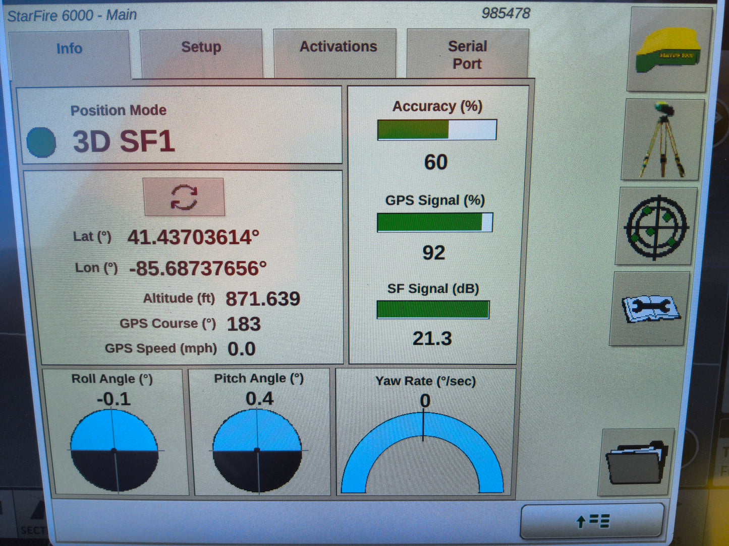 John Deere StarFire™ 6000 GPS Receiver