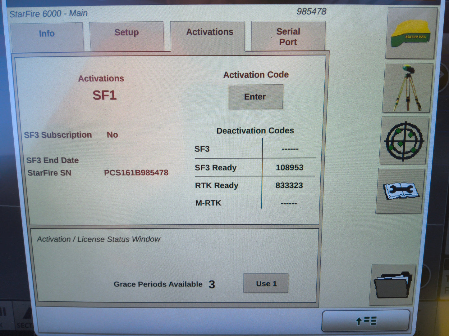 John Deere StarFire™ 6000 GPS Receiver