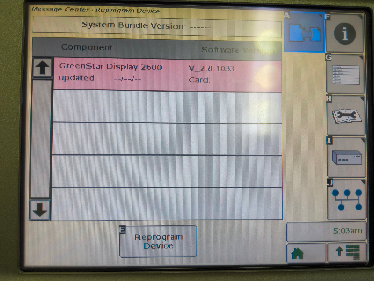 John Deere GreenStar™ GS2 2600 Display