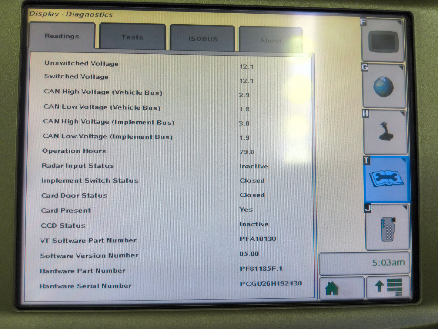 John Deere GreenStar™ GS2 2600 Display