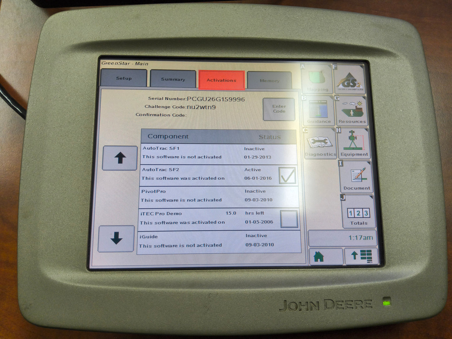 John Deere GreenStar™ GS2 2600 Display