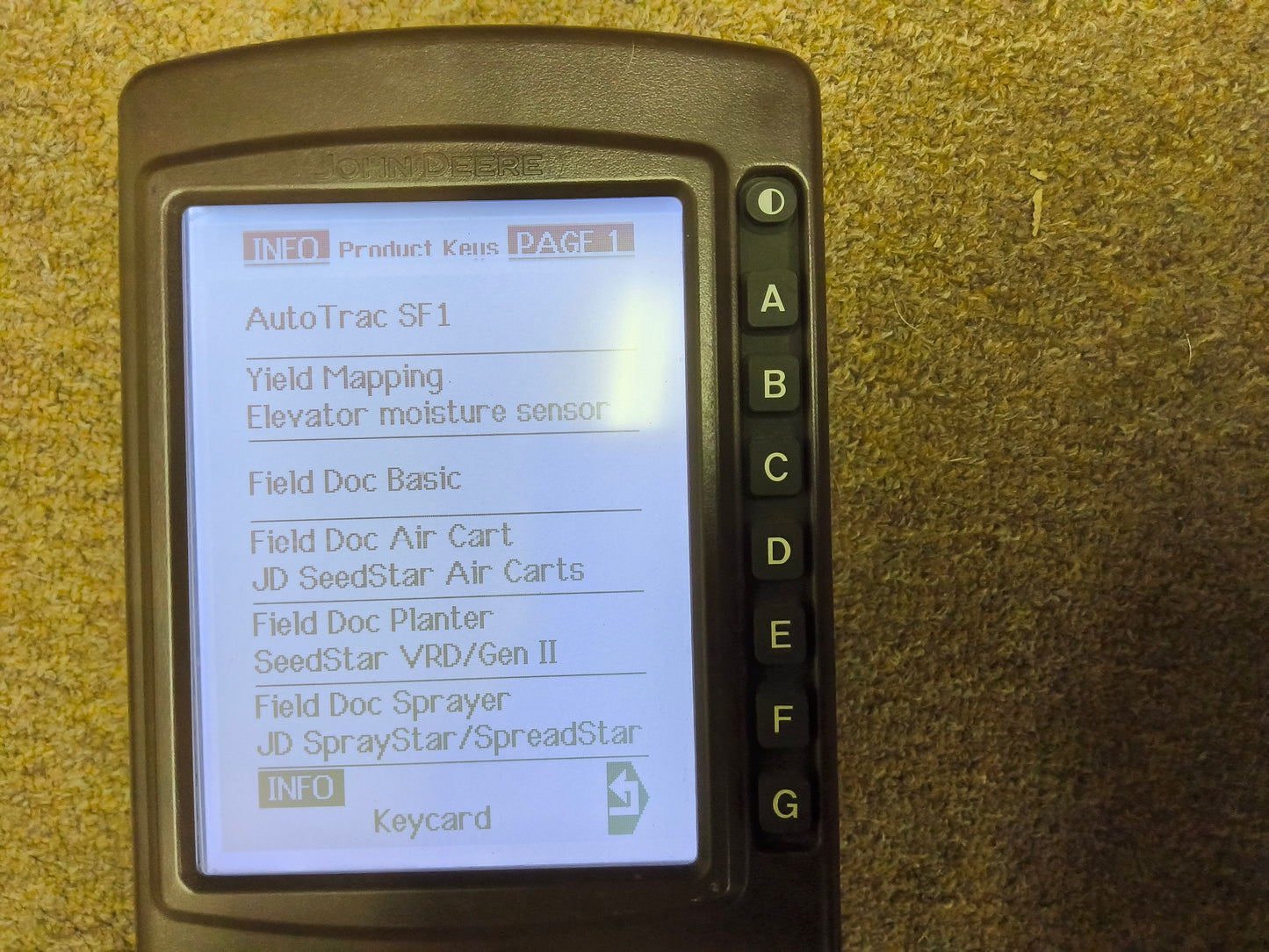 John Deere Original GreenStar™ Display (GSD4 / BrownBox) - Key Cards Mobile Processors etc