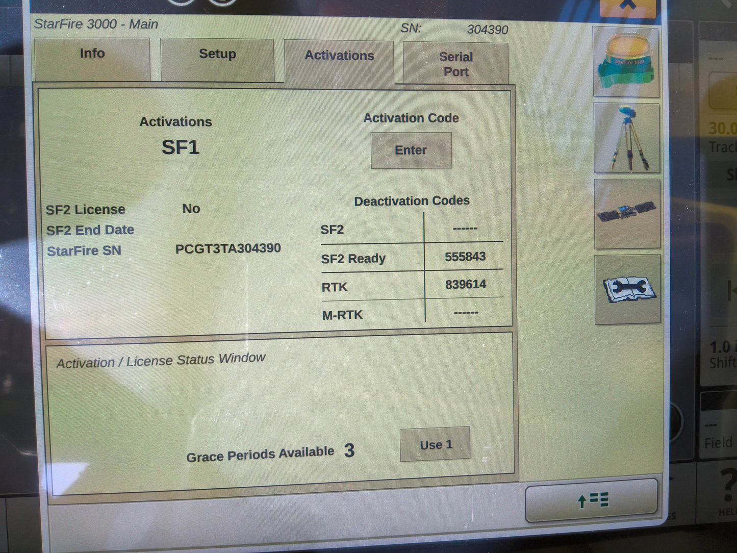 John Deere StarFire™ 3000 GPS Receiver