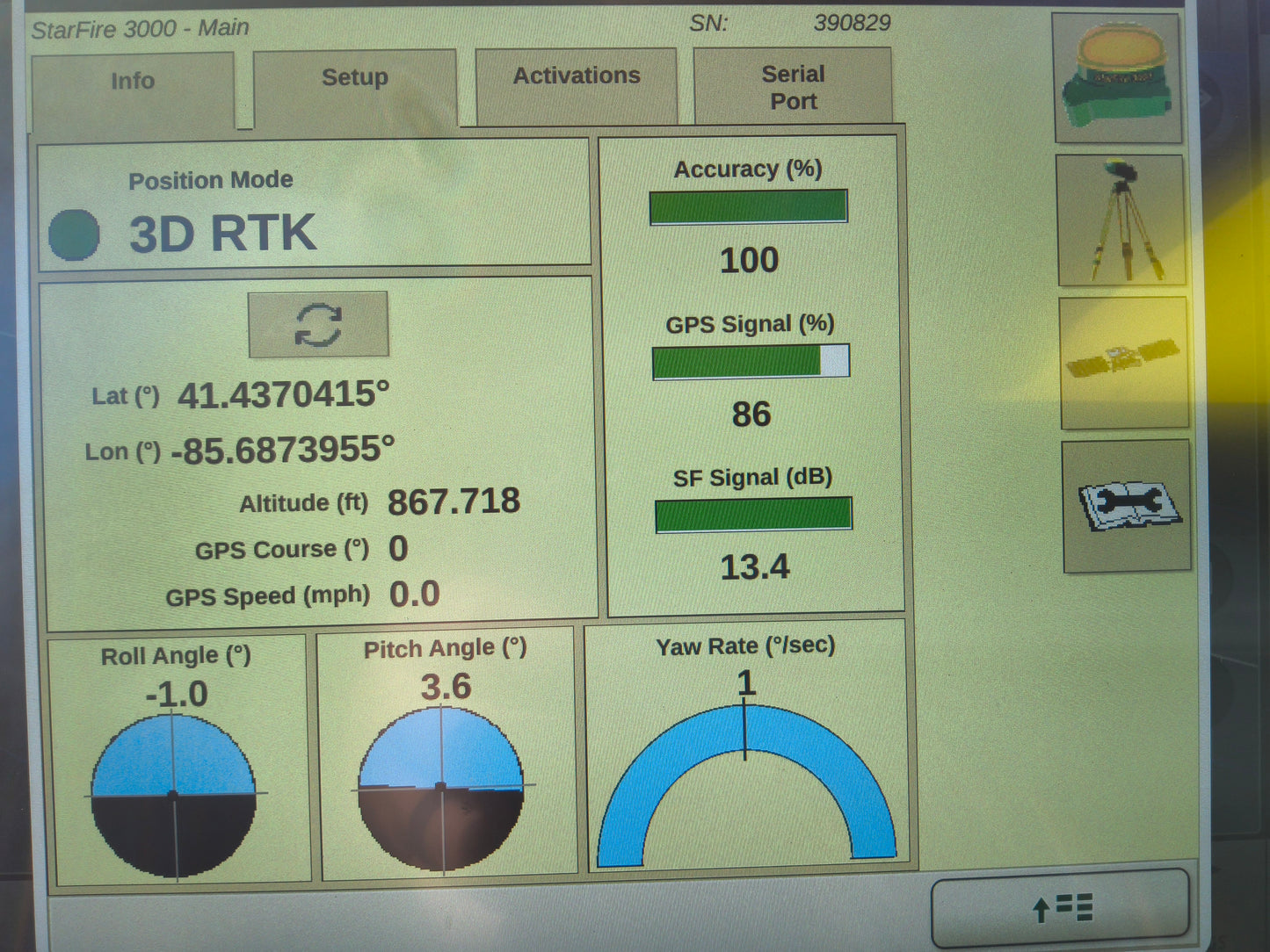 John Deere StarFire™ 3000 GPS Receiver