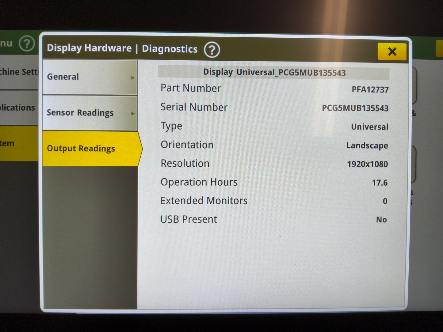 John Deere G5 Universal Display