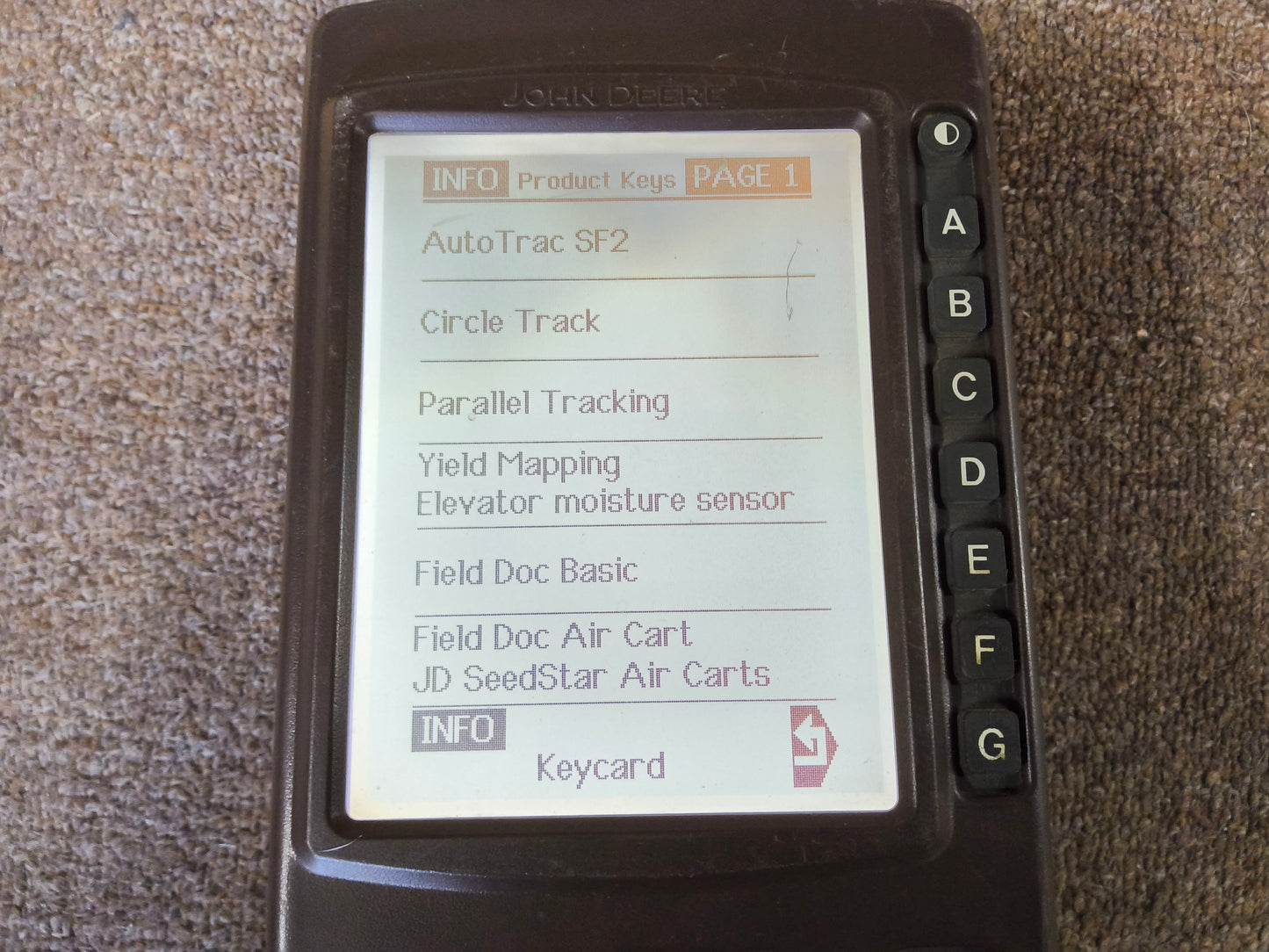 John Deere Original GreenStar™ Display (GSD4 / BrownBox) - Key Cards Mobile Processors etc