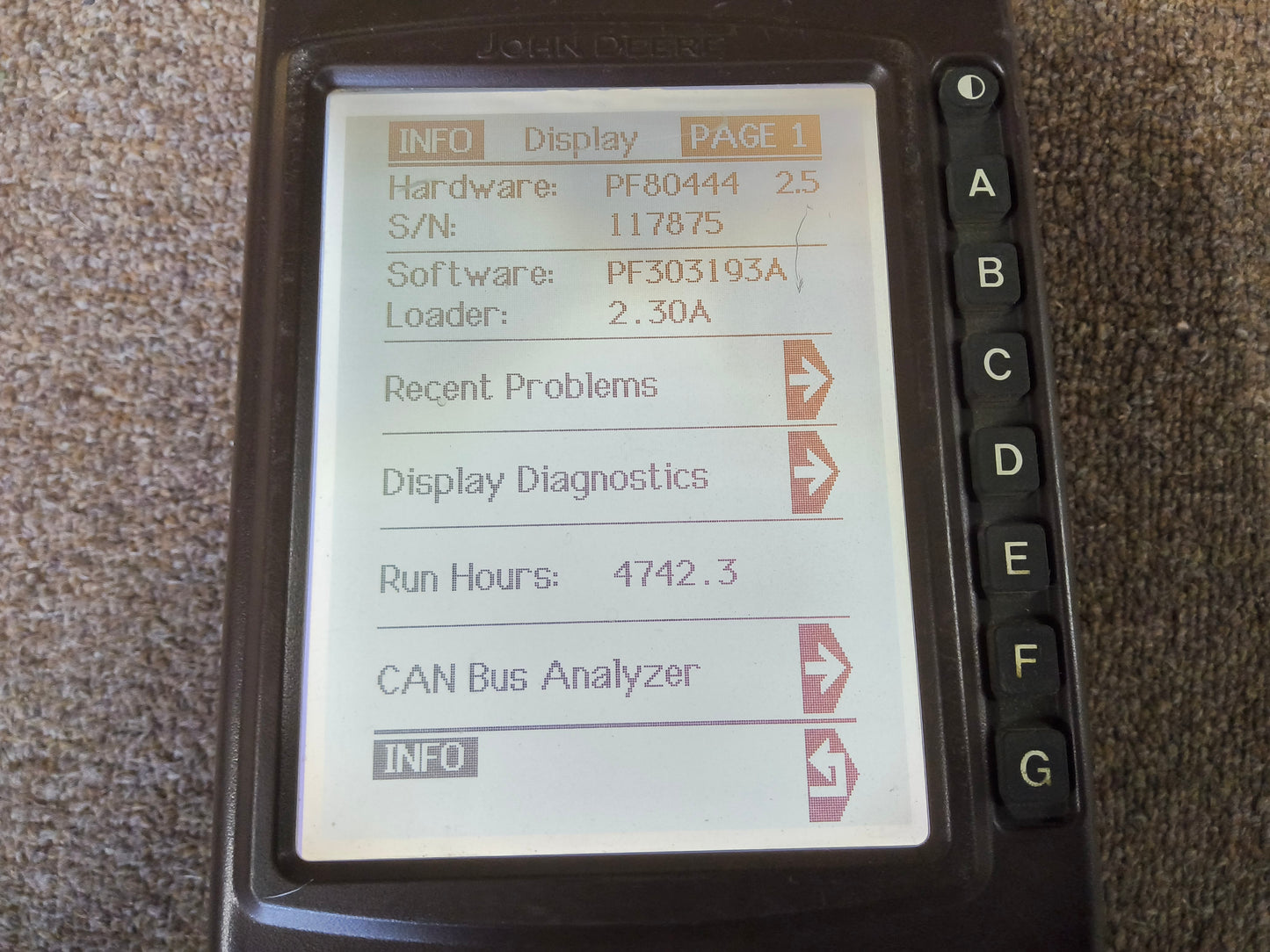 John Deere Original GreenStar™ Display (GSD4 / BrownBox) - Key Cards Mobile Processors etc