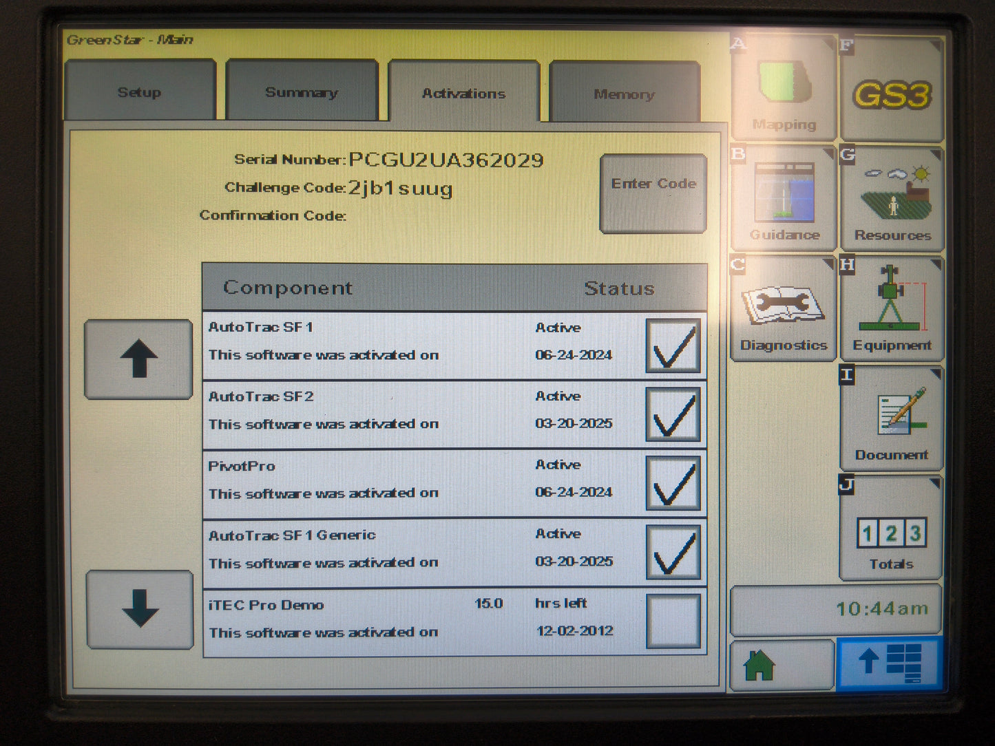John Deere GreenStar™ GS3 2630 Display