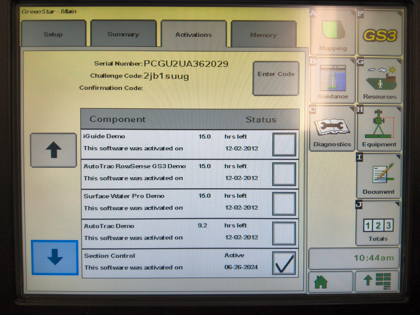 John Deere GreenStar™ GS3 2630 Display