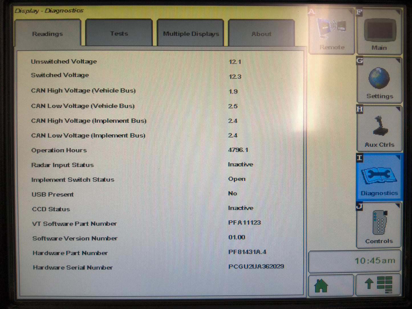 John Deere GreenStar™ GS3 2630 Display