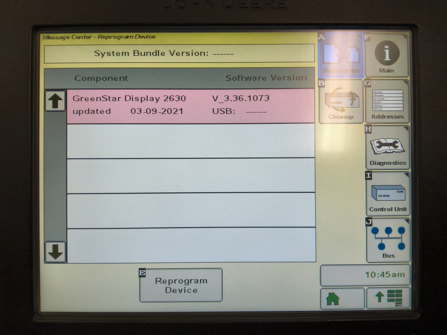John Deere GreenStar™ GS3 2630 Display