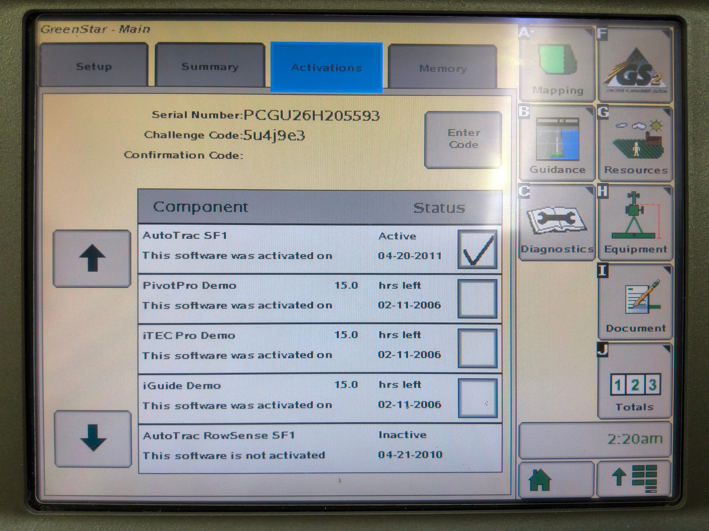 John Deere GreenStar™ GS2 2600 Display