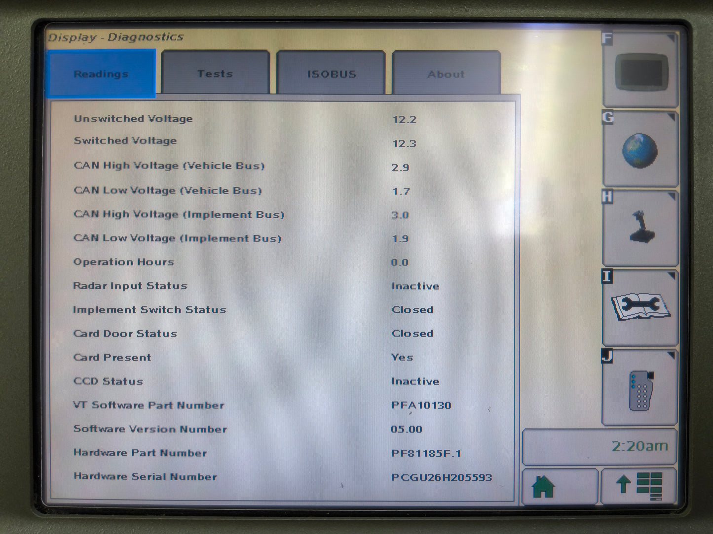 John Deere GreenStar™ GS2 2600 Display